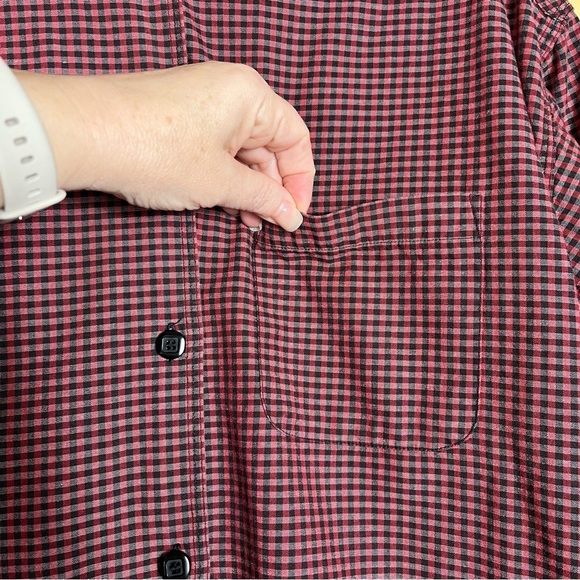 Woolrich Women’s Size M Red Black Checkered Button Up Shirt Outdoor Gorpcore - Picture 6 of 11